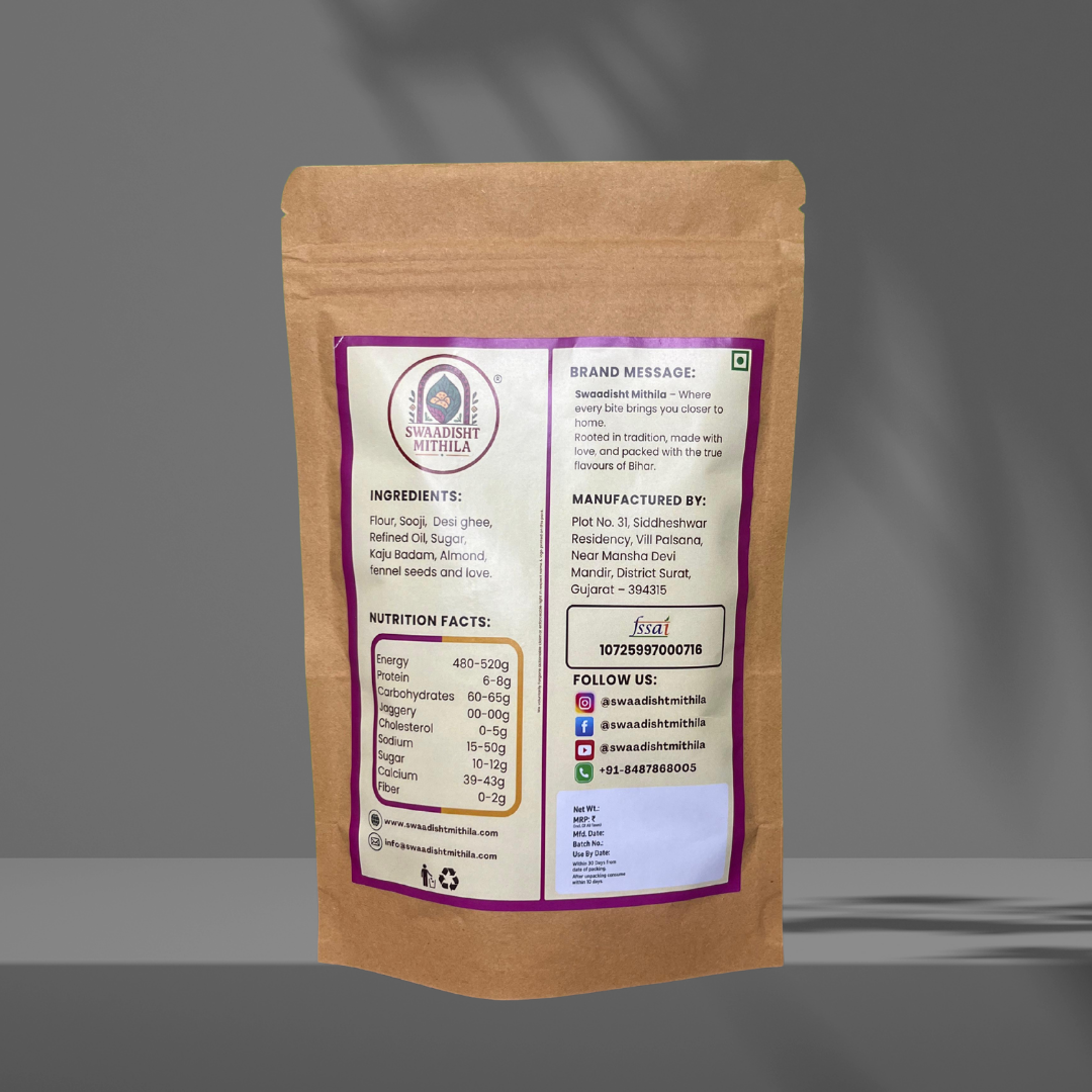Crispy Bihar Duo – Sooji & Coconut Crunch + Maida & Sugar Crunch Thekua - (250g x 2)