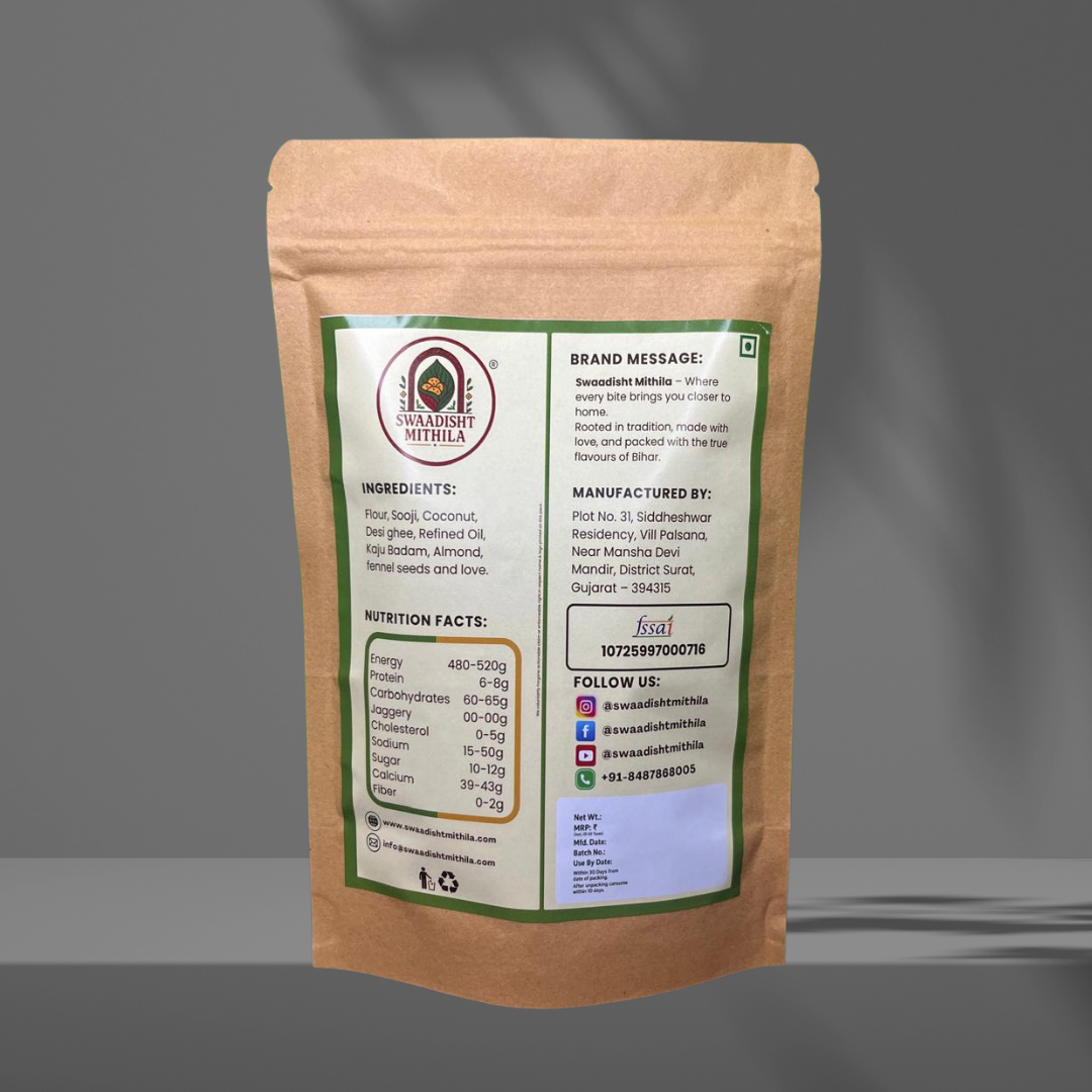 Healthy & Crunchy Bihar’s Duo – Sooji & Coconut Crunch + Whole Wheat & Jaggery Thekua - (250g x 2)