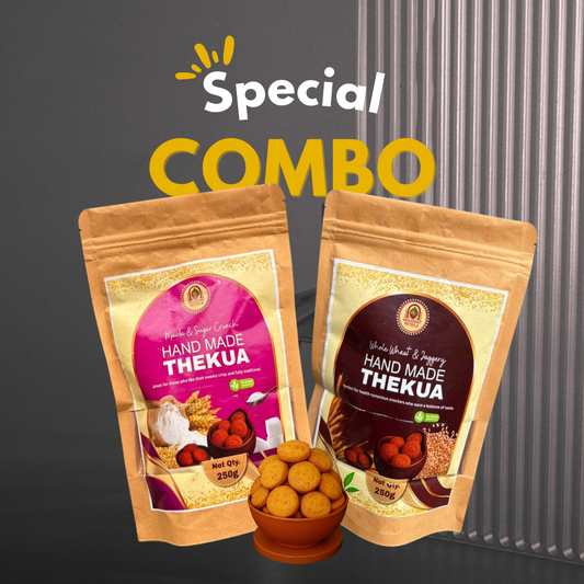 Classic Bihar’s Duo – Whole Wheat & Jaggery + Maida & Sugar Crunch Thekua - (250g x 2)