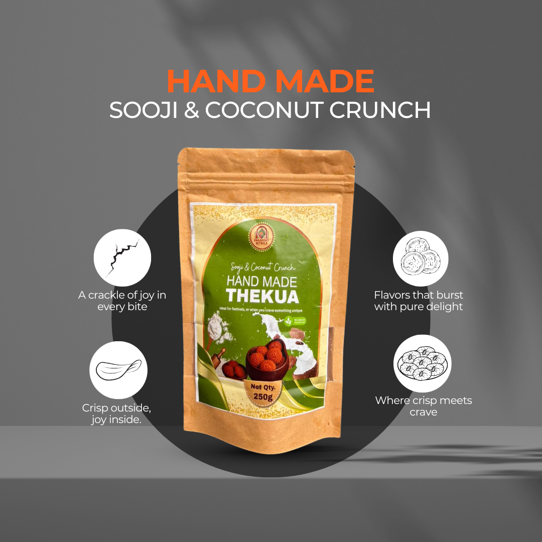 Sooji & Coconut Crunch Thekua – Swaadisht Mithila - 250g