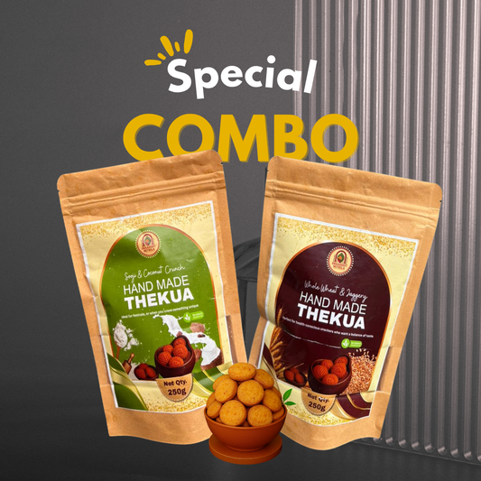 Healthy & Crunchy Bihar’s Duo – Sooji & Coconut Crunch + Whole Wheat & Jaggery Thekua - (250g x 2)